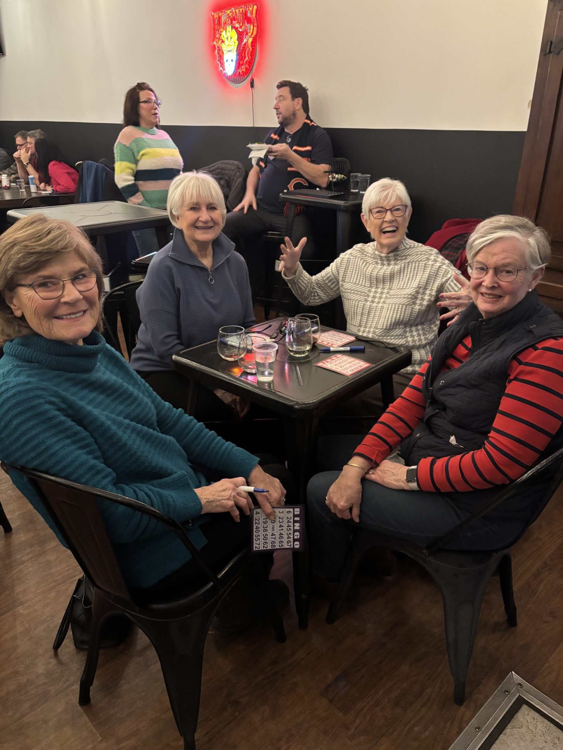 Group of women playing bingo